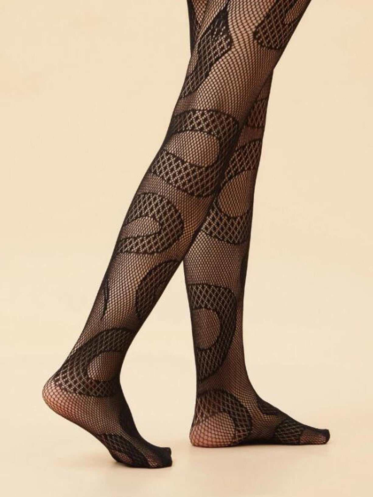 Black Snake Pattern Fishnet Tights Seductive Comfort Hello.LA.Girl
